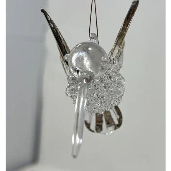 Beautiful Vintage Glass Christmas Tree Ornaments Butterfly Hearts Poinsettia - Picture 2 of 16